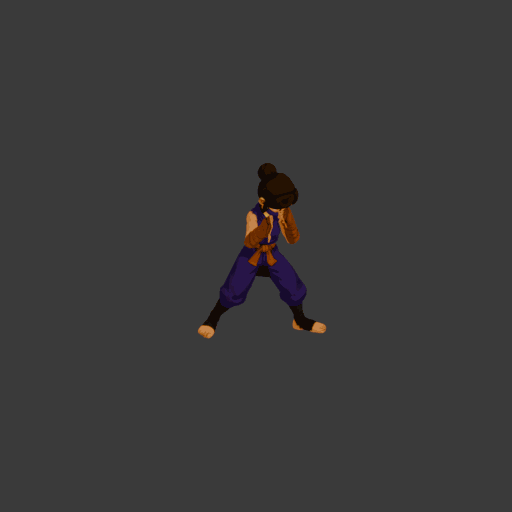 Punching animation example