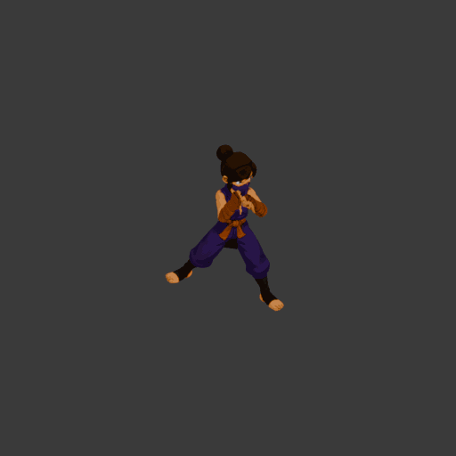 Spin Kick animation example