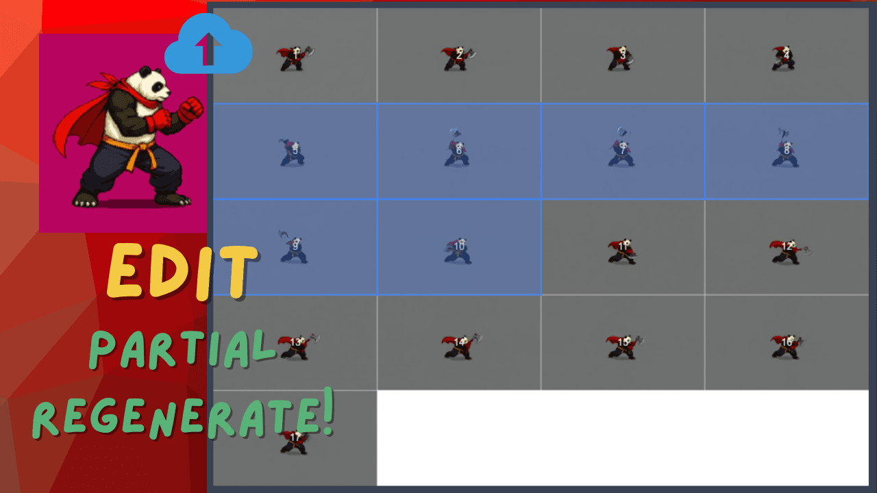 How to re-generate some part of your game animation generation
