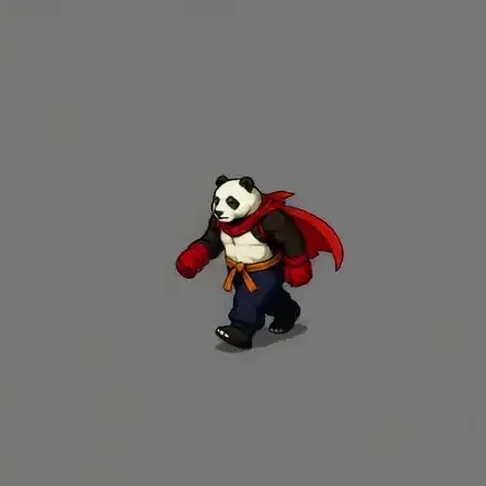 Panda Walk Down-Left