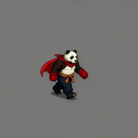 Panda Walk Down-Right