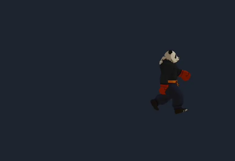Panda walk animation