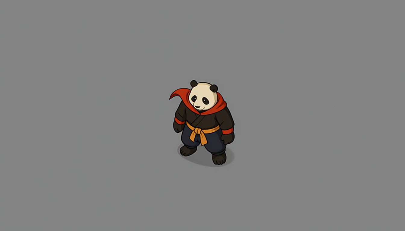 Panda rotated -35 degrees, vertical -0.4