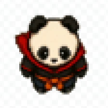 Pixel-art walk animation in Top-down camera view